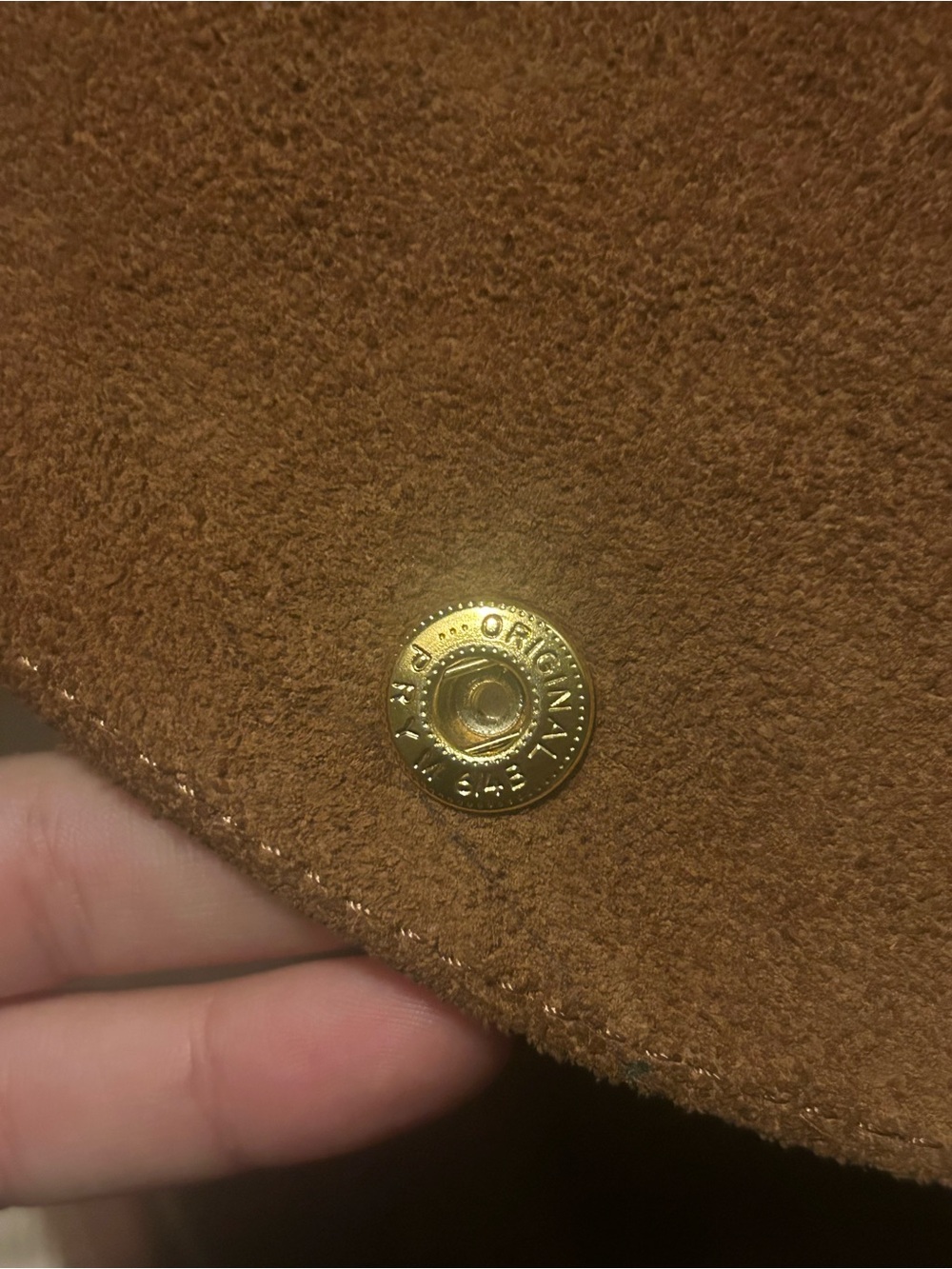 Longchamp Large Khaki/Brown Tote with Chestnut Trim - Picture 7 of 7